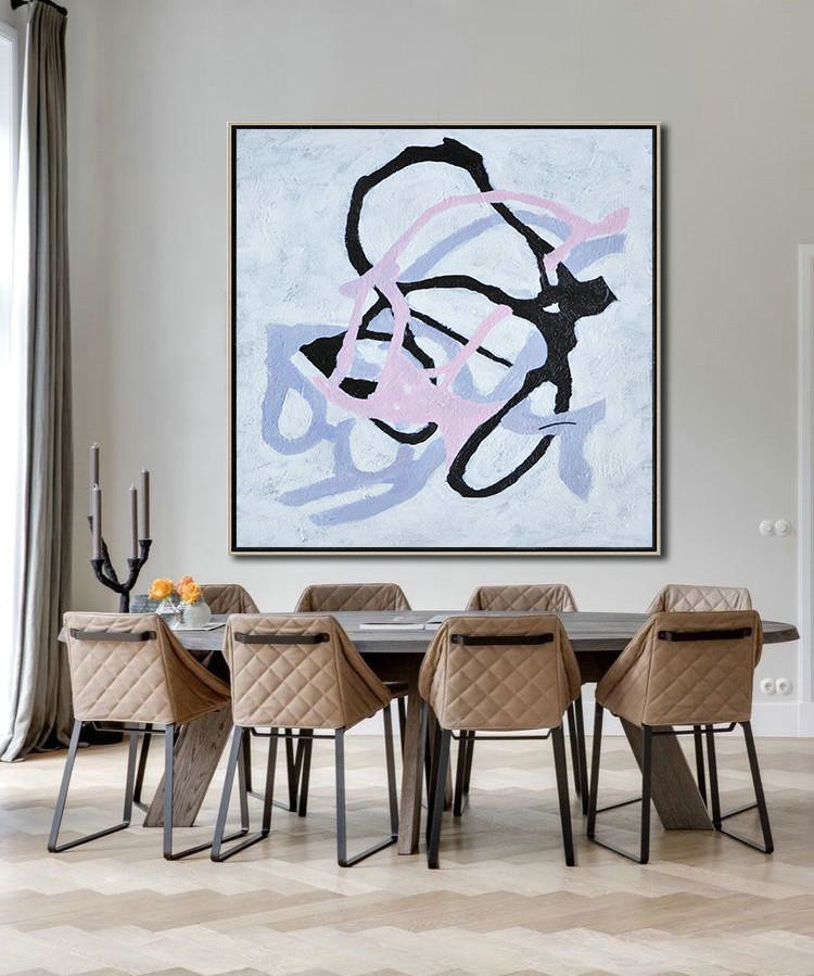 Large Abstract Art Handmade Painting,Hand-Painted Oversized Minimal Painting On Canvas,Acrylic Painting On Canvas